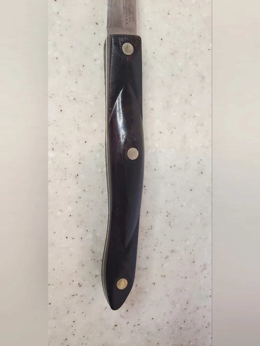 Vintage Cutco 1720 KA Paring Knife Brown Handle USA 3